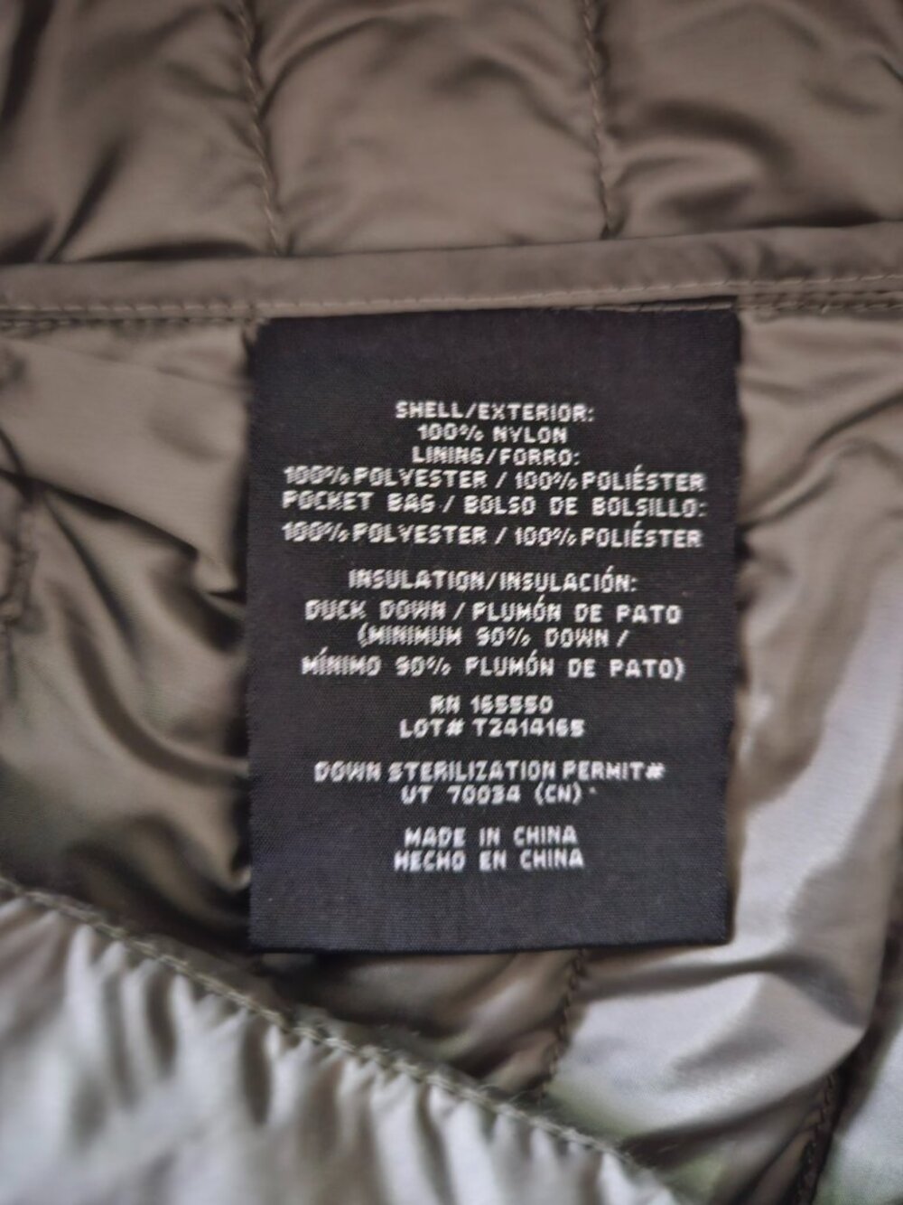 32 Degrees-Women's small, light gray, lightweight down, puffer jacket - Picture 6 of 6